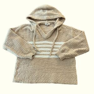 Womens’ Tan LOFT Soft Stretchy Hooded Sweater Size S